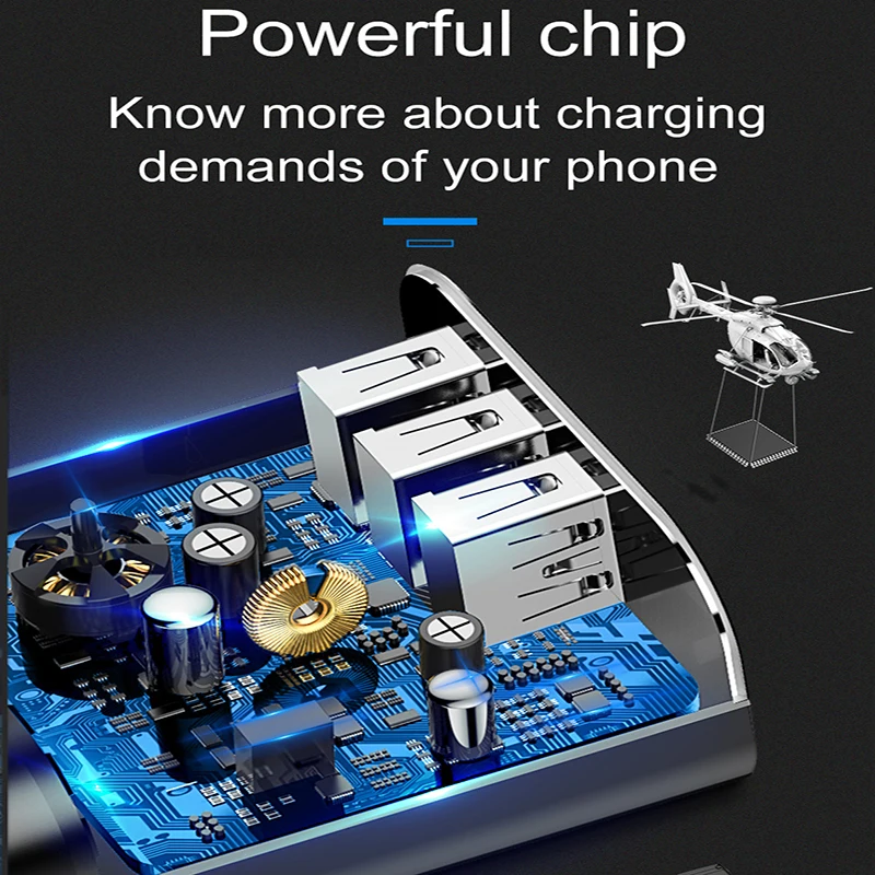  Baseus Multi USB Ladegerät Für iPhone Samsung Xiao mi mi Schnelle Lade Turbo Mehrere Wand Ladegerät