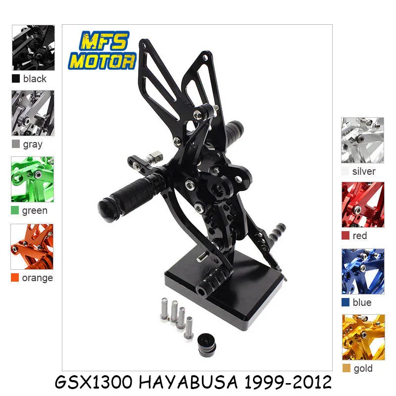 

For Suzuki Hayabusa GSX1300R 1999-2012 CNC Adjustable Rearset Motorcycle Accessories Foot Rest Foot Pegs GSX 1300R Footrests