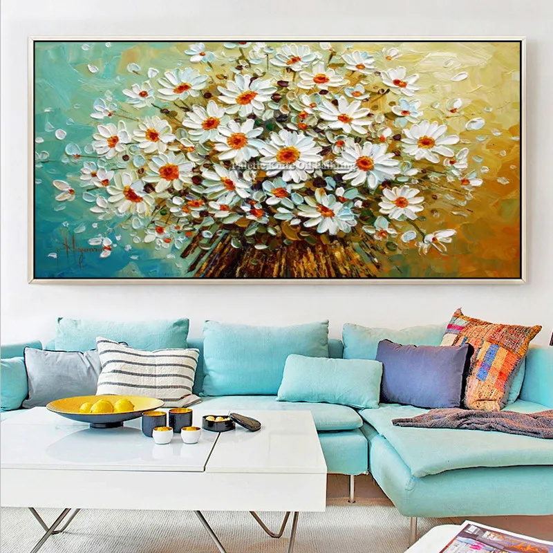 Canvas Painting palette knife 3D texture acrylic Flower Wall art Picture For Living Room home decors quadros cuadro decoracion Canvas Painting palette knife 3D texture acrylic Flower Wall art Picture For Living Room home decors quadros cuadro decoracion