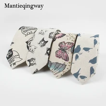 6 см, мужские аксессуары, цветочные галстуки с рисунком птицы, жаккардовый Свадебный галстук для мужчин, хлопок и лен, галстуки на шею, подарок