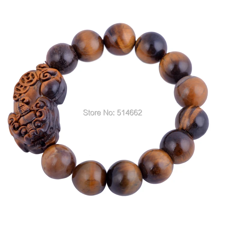 

Feng Shui Tiger"s Eye Pi yao Pi Xiu Bracelet +Gift Box M1138