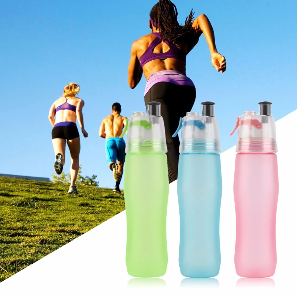 740ML Creative Sports Spray Water Bottle Portable Atomizing Bottle