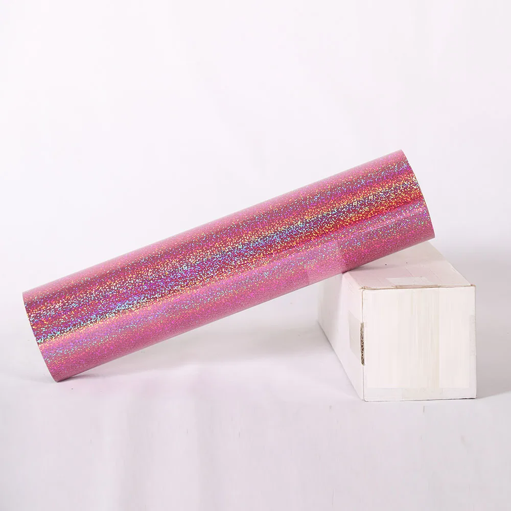 

0.5x25m Pink Wholesale Laser Heat Transfer Vinyl Film Heat Press Cut by Cutting Plotter For Garment Colth DIY T-shirt