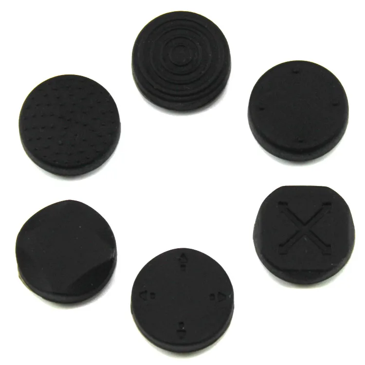 6 в 1 силиконовый джойстик, аналоговый джойстик, защитный чехол, чехол для sony playstation psv ita PS Vita psv 1000/2000 Slim - Цвет: Black