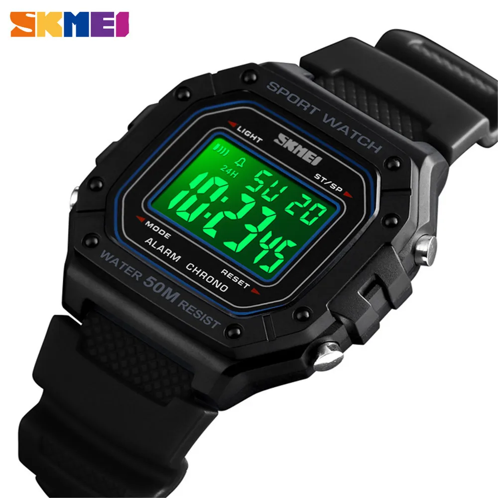 

SKMEI Outdoor Sport Watch Men Digital Watch Men 5Bar Waterproof Military Men Watch Electronic Watch Men Clock montre homme 1496