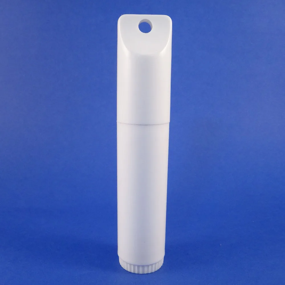 25pcs Empty Makeup White Plastic Lip Balm Tube With Keychain Holder Lid