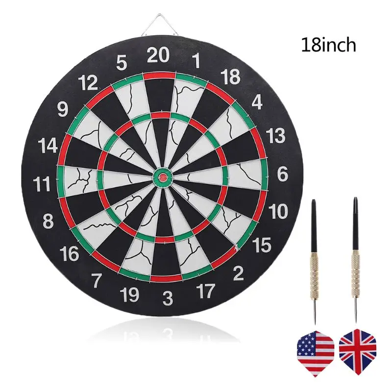 

18 Inch Professional Dart Board Double-sided Flocking Dartboard Game With 2pcs Darts For Bar Office Home Club