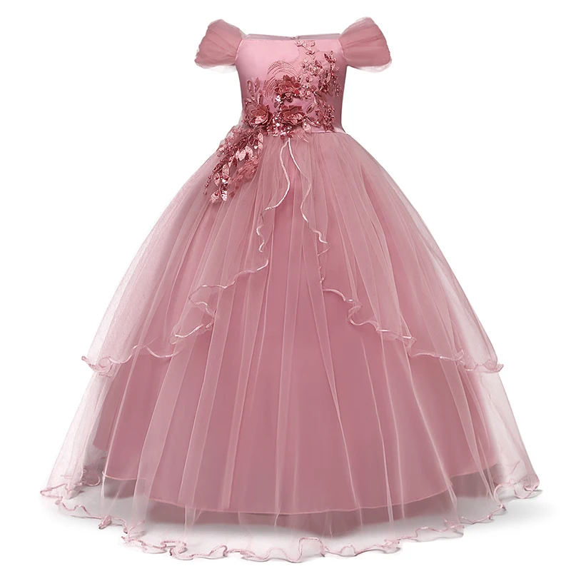 Formal Girl Princess Dress Christmas Dress Girl Party Gown Backless Kids Girls Prom Party Dress New Year Children's Clothing smocked baby dresses
