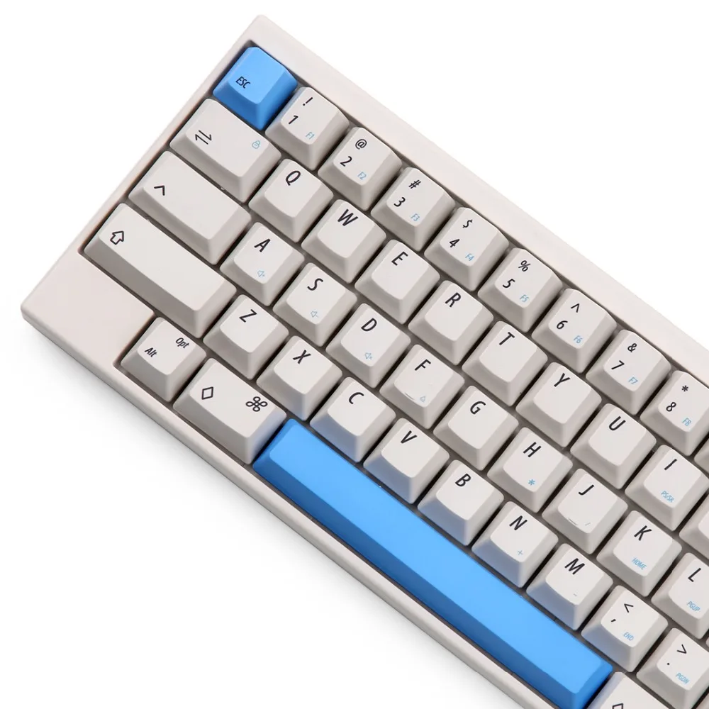 Электростатический емкостный молочный keycap PBT OEM краситель субкровать 60 клавиш в