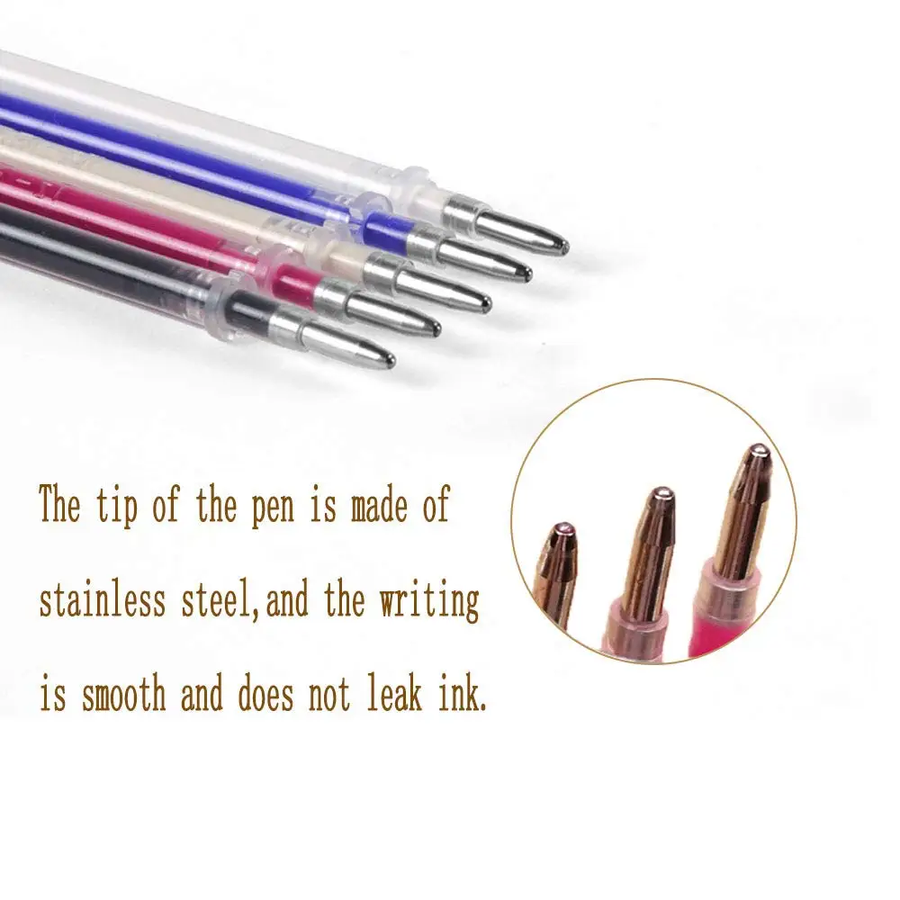 40pcs Heat Erasable Pen High Temperature Disappearing Fabric Marker Refills with Storage Box Fabric Craft Tailoring Accessories
