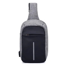 Новая мужская нагрудная сумка через плечо, сумка-мессенджер, дорожная, Лоскутная, полиэфирная, Мужская нагрудная сумка, сумка-слинг, Повседневная жизнь, рюкзак, серый