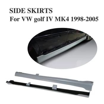 

PU Grey Primer Auto Door Step Bumper Extenstions Lip for VW Golf 4 IV MK4 Side Skirts Car Tuning Parts 1998-2005