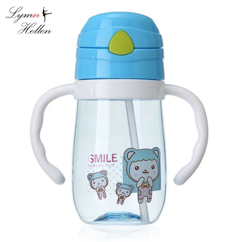 320ml Double Handle Baby's Cups Boys Toy Drink Leakproof Strap Water