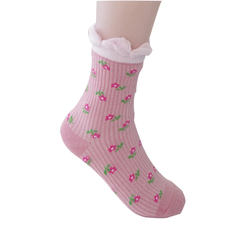 1 пара, носки для девочек осеннее хлопковое кружево, цветок Танцевальная Стиль модные детские носки для девочек, для девочки 1-6 лет