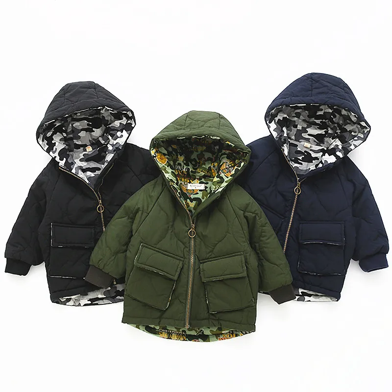 

Winter Jacket For Boys Children's Cotton-padded Jacket Hooded Coats&Parkas Thick Children Overcoat Kid Clothes Baby Boy Clothes