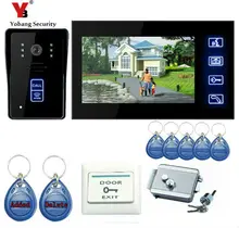 YobangSecurity Touch Key 7″Inch Video Door Phone Doorbell Intercom Entry System Home Security With RFID Keyfobs,Electronic Lock