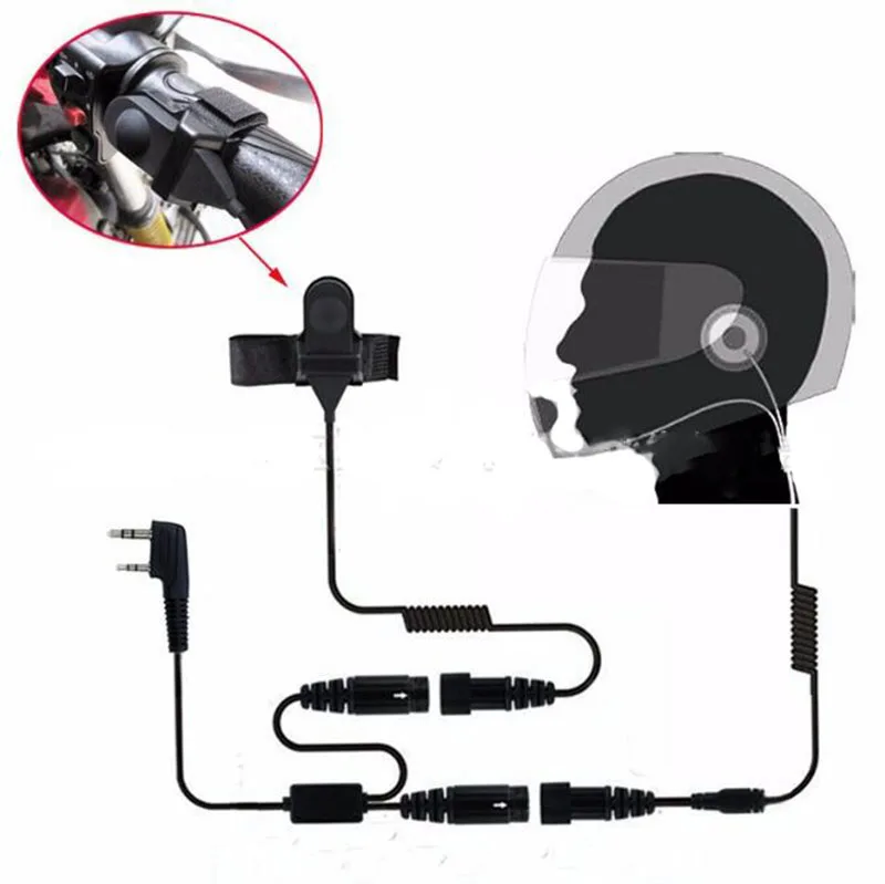 Waterproof Finger PTT Headset Walkie Talkie Motorcycle Helmet MIC for Kenwood Retevis for TYT for Baofeng uv 5r for Puxing Radio (2)