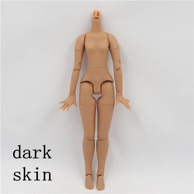 Blyth кукла ледяная игрушка тело маленький сундук соединение тело азон тело белая кожа темная кожа натуральная кожа для DIY пользовательские куклы - Цвет: dark skin
