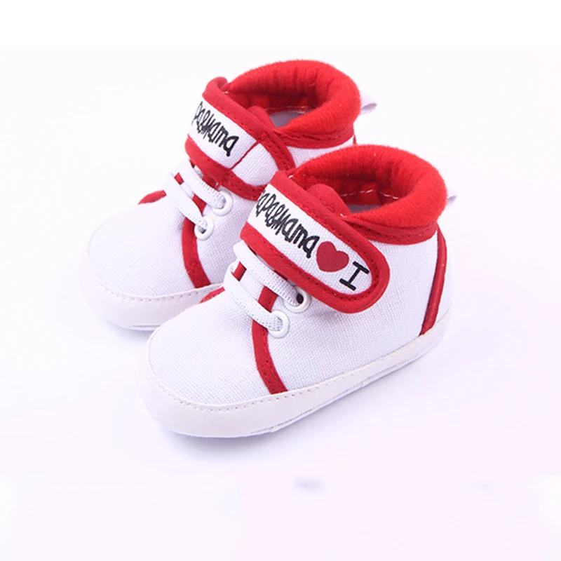 

DreamShining Baby Shoes Love MaMa PaPa Kids Boy Girl Shoes Non-slip Infant Toddler Newborn First Walkers Soft Sole Shoes 0-18M