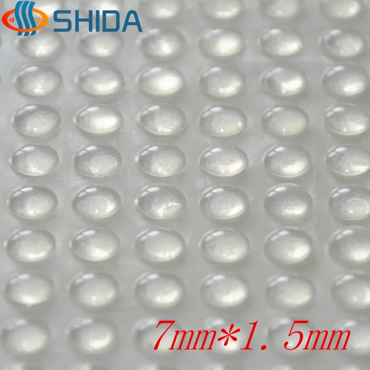 500PCS/lot 7mmx1.5mm Clear Anti Slip Silicone Rubber Soft Rounded Bumper Damper Shock Absorber Self Adhesive Silicone Feet Pads