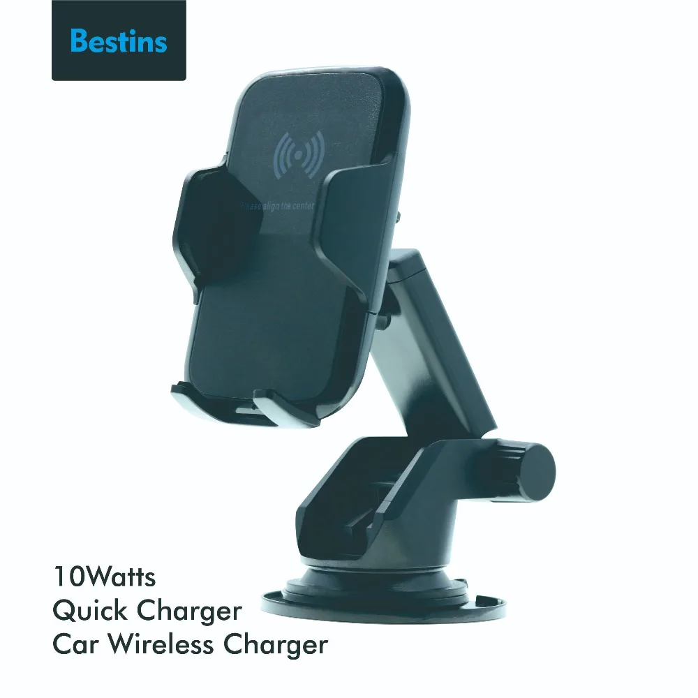 

Bestins Car Mount Qi Wireless Charger for iPhone X 8 Fast Car Wireless Charger Charging for Xiaomi Samsung Galaxy Car Phone Hold