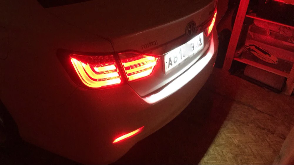 2 шт. для Toyota Yaris/Vitz Camry Corolla Prius C Ractis versсветодио дный LED номерной знак светодио дный Светодиодная лампа OEM заменить