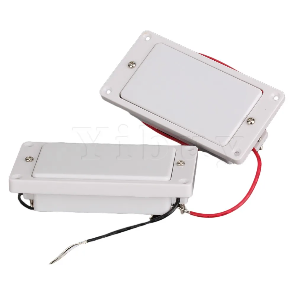 

Yibuy White Sealed Humbucker Pickup Set For Electric Guitar Replacement