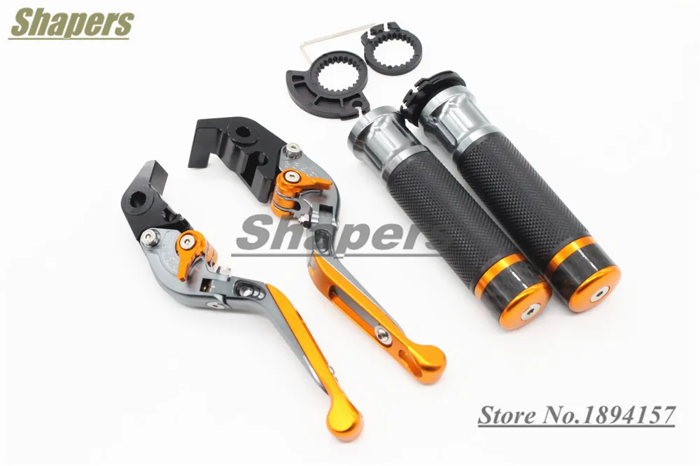 

NEW! Fits KTM RC8/R 2009-2014 Motorcycle Accessories Folding Brake Clutch Levers Hand Grips Orange