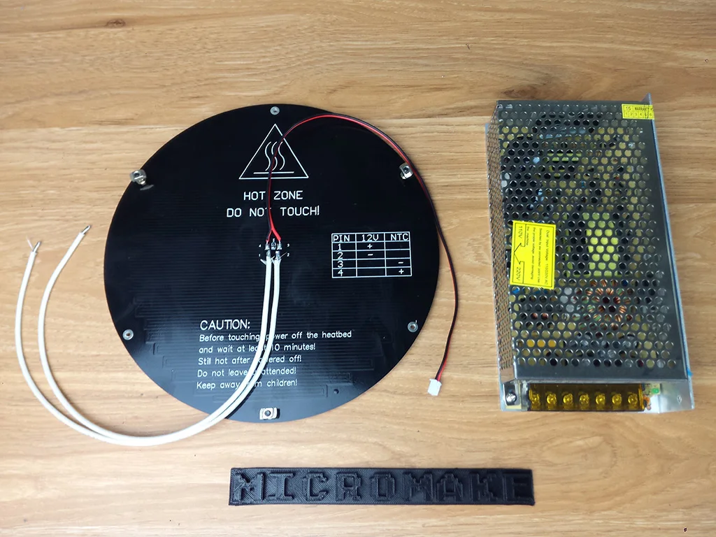

3D Micromake printer hot bed and power upgrade kit