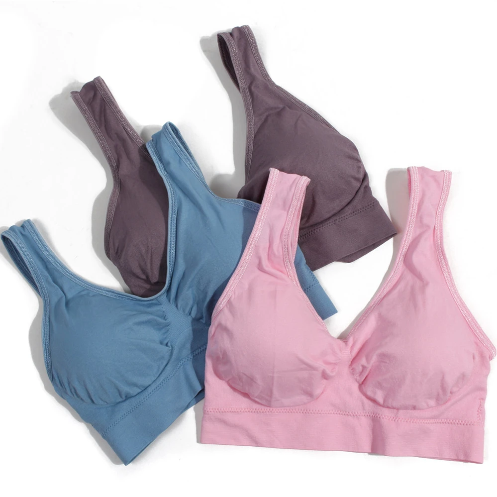 3Pcs/Set Women Seamless Wireless Bra Comfortable Push Up Removable Pad