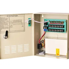 CCTV Camera Power Supply DC 12V 5A 9 Channels 60W Boxed Distribution AC90V-264V Input 60W
