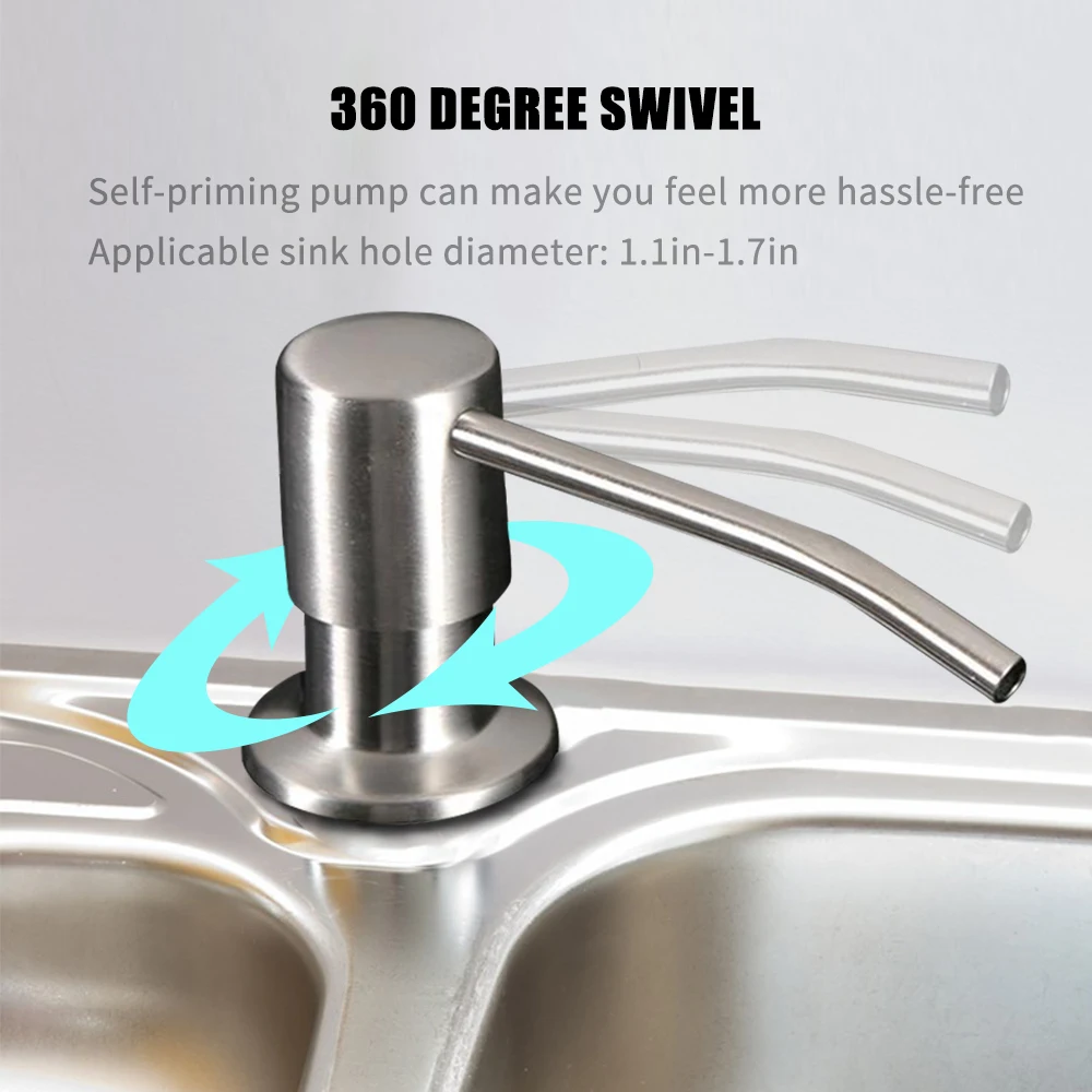 

300ml Bathroom Faucet Sink Soap Dispenser Liquid Soap Lotion Dispenser Pump Storage Holder Bottle Kitchen Replace Bottle