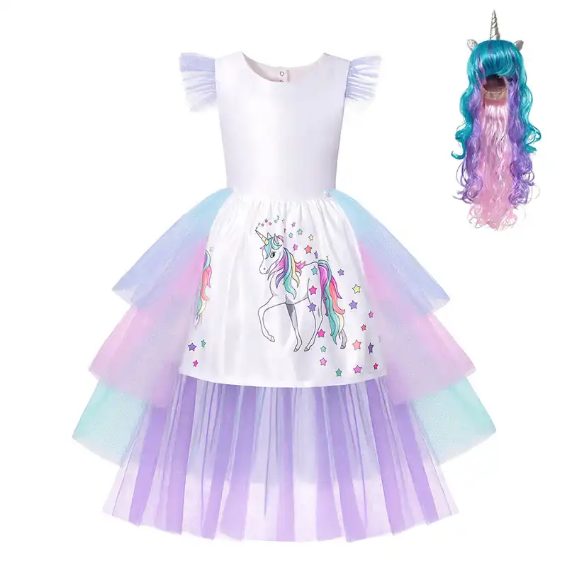 vestido tema unicornio infantil