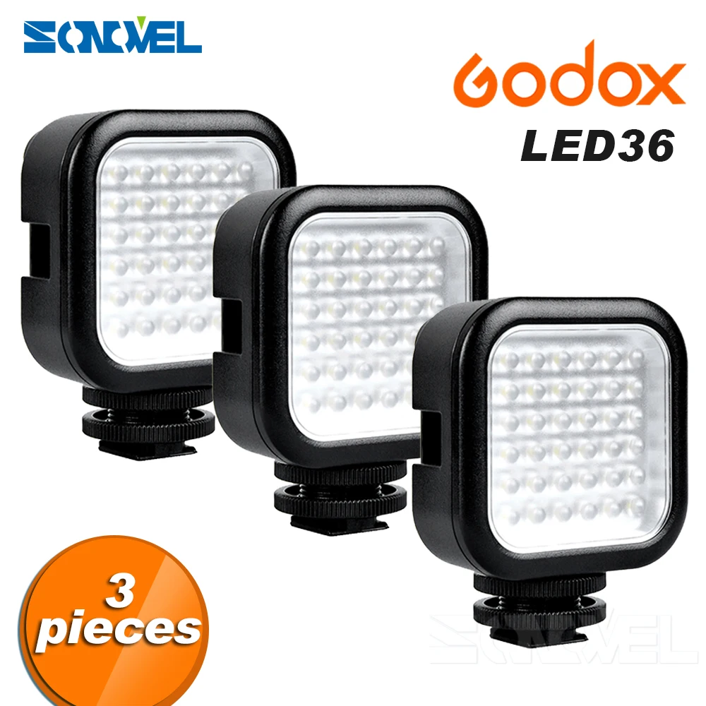 3 шт. светодиодные лампы для видеосъемки 36 светодиодов|led video light|video lightphotographic lighting