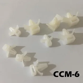 

120pcs CCM-6 White Nylon Plastic 5.5-6.5mm Hole Dia (6.2mm Width Cable Tie) Wire Cable Fixed Seat Push Tie Mount