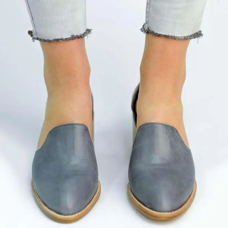 Г., весенне-летние туфли женские босоножки кожаные лоферы, элегантная обувь на среднем каблуке без застежки, женская обувь с острым носком на толстом каблуке