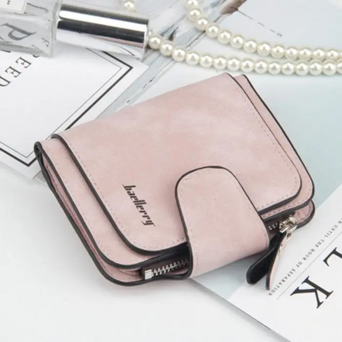Для женщин короткие бумажник PU кожаный кошелек держатель для карт Организатор бумажник леди девушка сцепления мешок денег LXX9