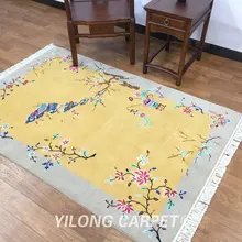 YILONG 4'x6' пустынная цветная Шерсть ковер китайские декоративные искусства ручной работы ковер(TJ010S4x6