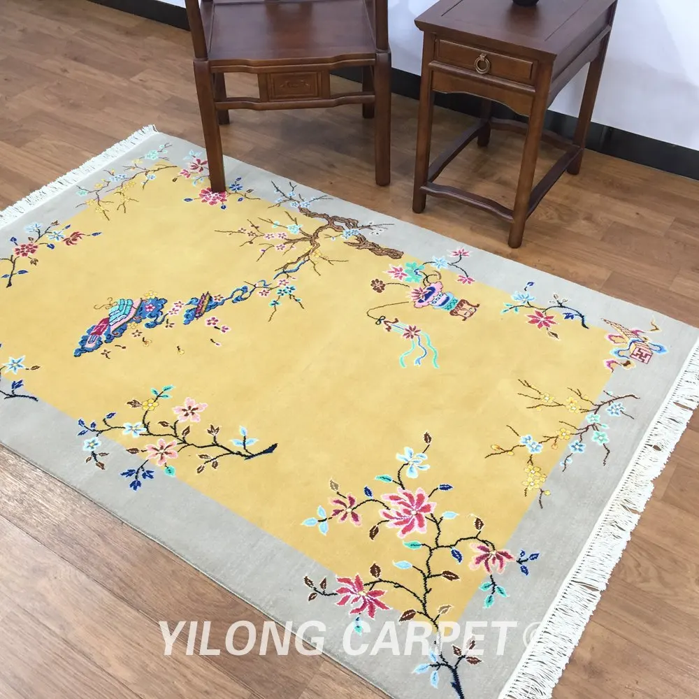 YILONG 4 'x 6' пустынный цветной шерстяной коврик китайские декоративные искусства