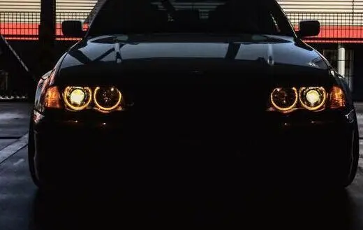 4x131 мм CCFL светодиодные фары с ангельскими глазками кольца для BMW с 2 трансф