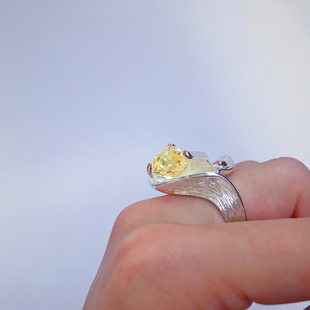 Goedkoop DreamCarnival 1989 Topmerk Speciale Ontwerp Twisted Look Vrouwen Zirkoon Wedding Ring Zilver Rose Goud Kleur Kwaliteit Sieraden WA11718