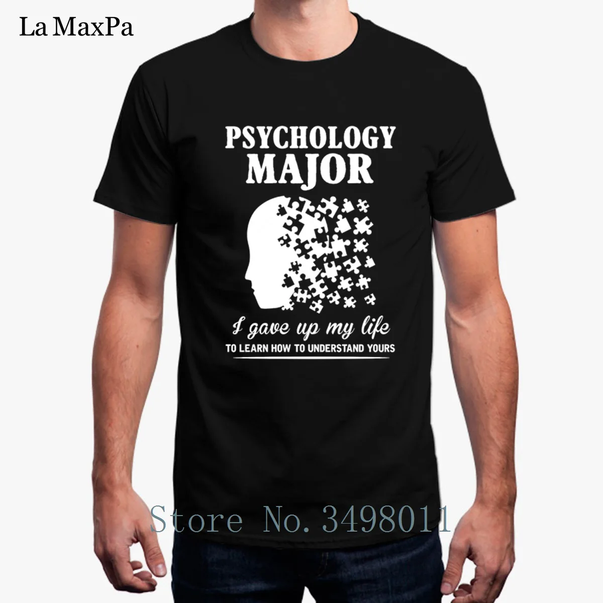 

New T Shirt For Mens Psychology Major Learn How To Understand Lives Tshirt Basic Solid O Neck Coold Mens T-Shirt Mens