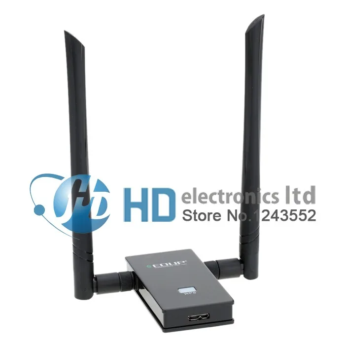 EDUP двухдиапазонный 2,4 ГГц 5 ГГц 802.11AC 1200 Мбит/с IEEE 802,11 a/b/n/g/ac беспроводной Wifi USB адаптер Сетевая карта с антеннами+ кабель