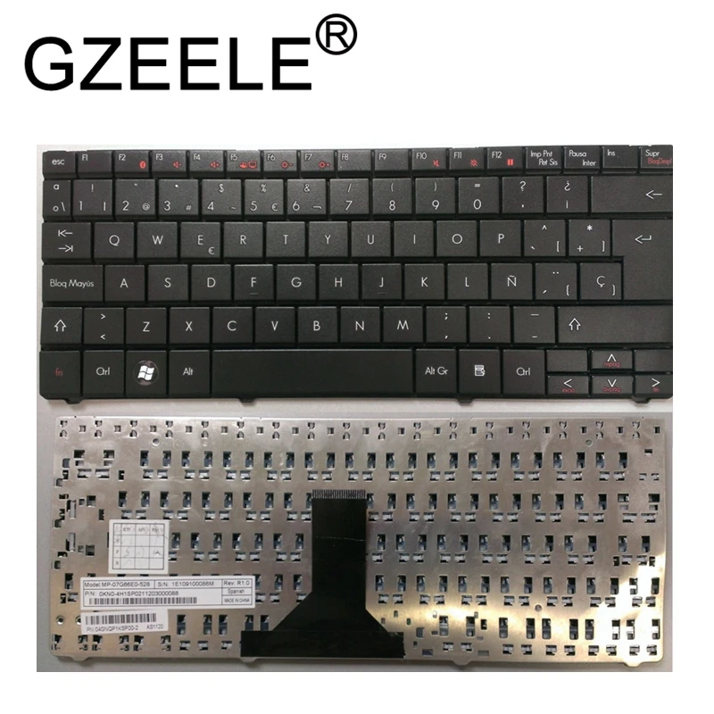 GZEELE НОВЫЙ Испанский SP Клавиатура для шлюза UC7309 UC7811 черный QWERTY MP-07G66E0-528