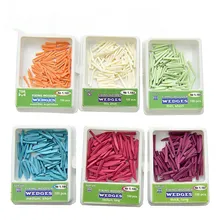 100 шт. Стоматологическая Поставка межзубные композитные Контурные деревянные клинья 6 цветов/размер на выбор