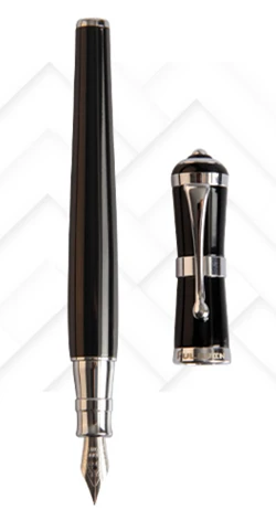 Роскошная черная металлическая ручка FULIWEN Монт, авторучка уникального дизайна - Цвет: Fountain pen