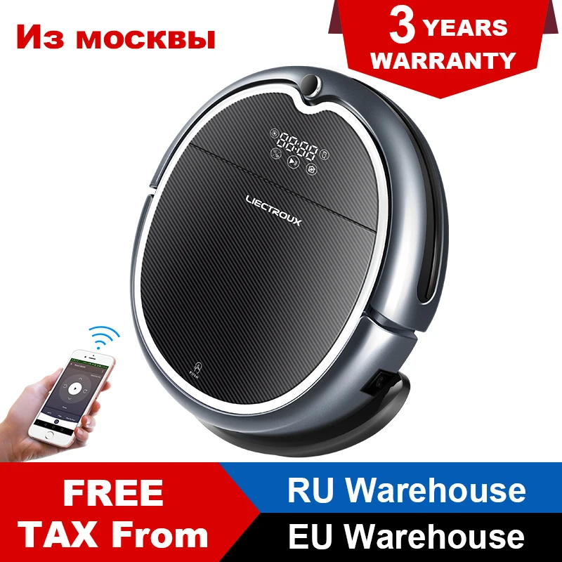 LIECTROUX Робот пылесос Q8000 Wi-Fi APP управления 2D навигация картография визуальная