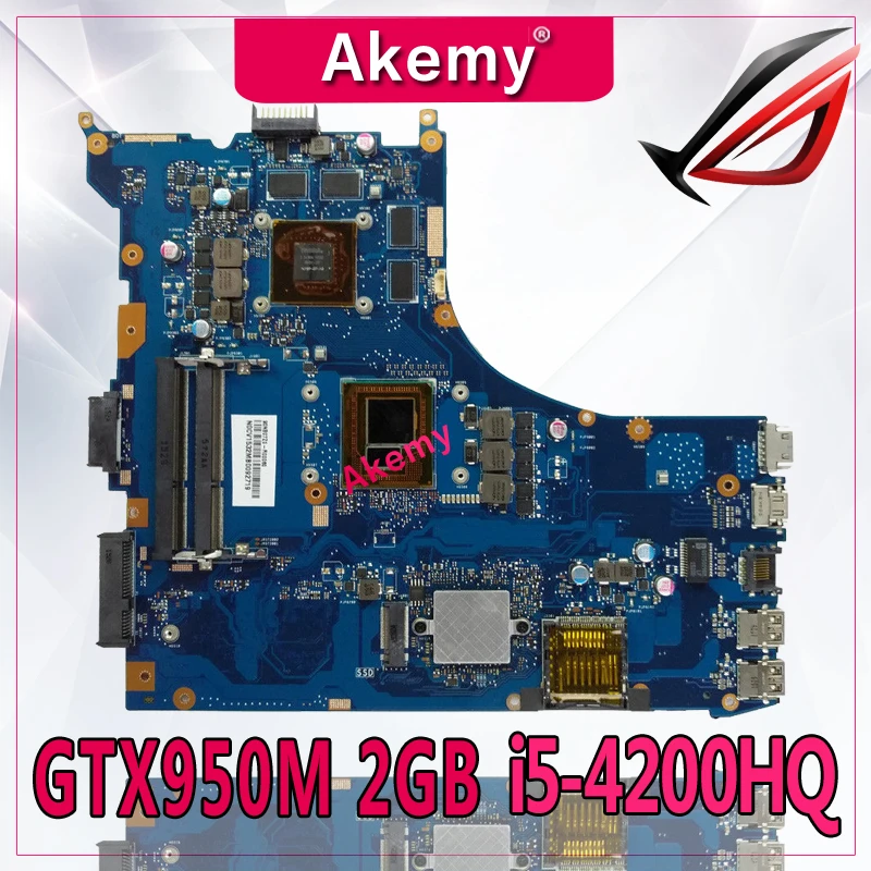 

Akemy GL552JX Laptop motherboard for ASUS GL552JX GL552J ZX50J Test original mainboard GTX950M 2GB i5-4200HQ