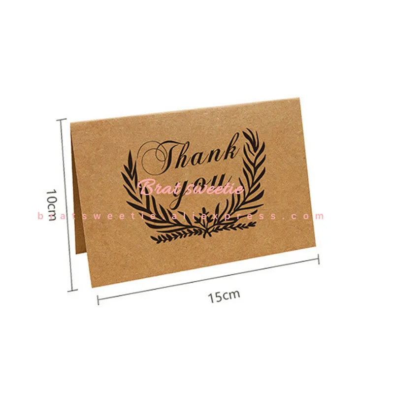 Благодарные открытки крафт-бумага поздравительная открытка с конвертами деревенский для свадьбы или «нулевого дня рождения» юбилейные сувениры вечерние товары