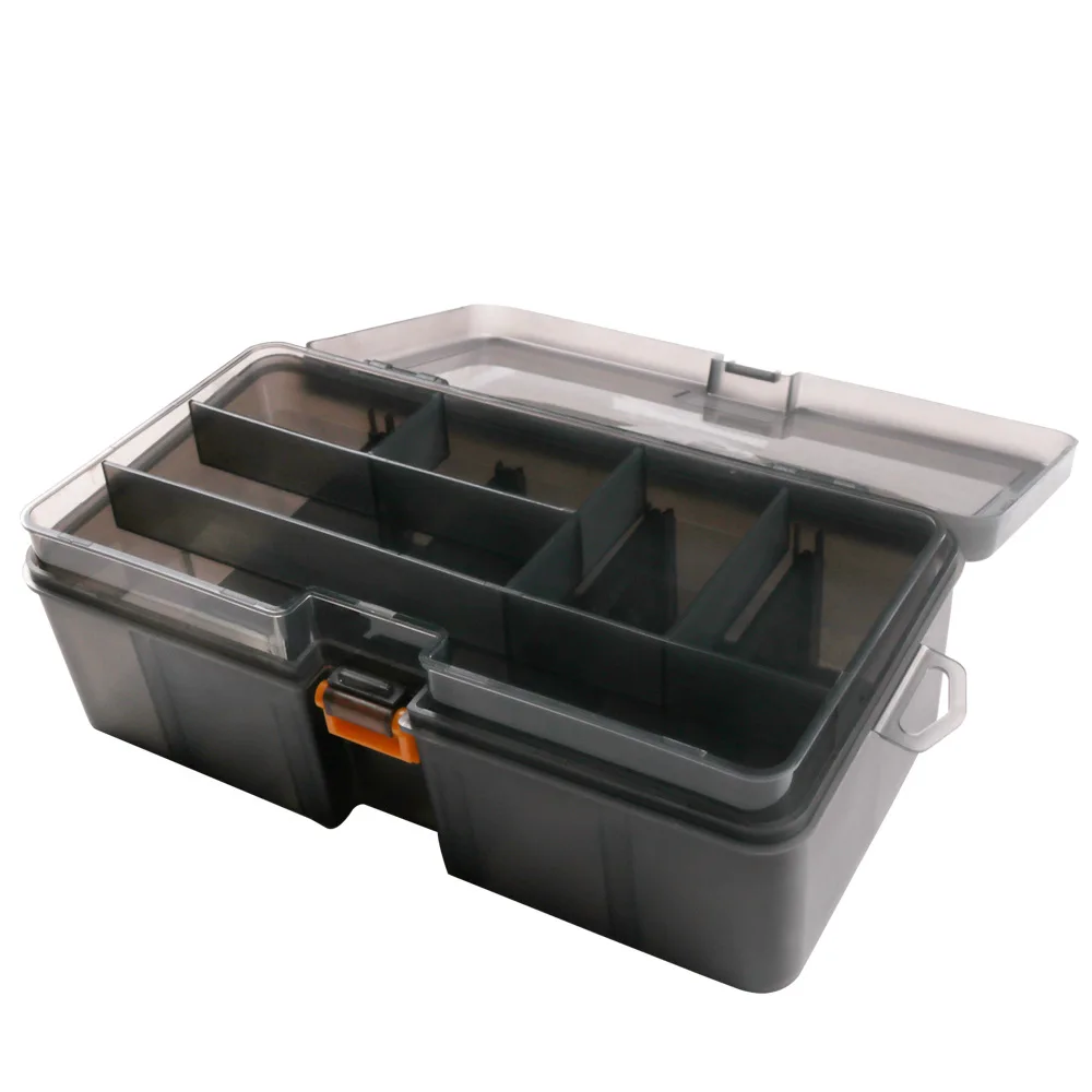 

Dual Layer Fishing Tackle Box Accessories Lures Bait Storage Case Shrimp Boxes for Lure Cover Organizer Baits Pesca Container